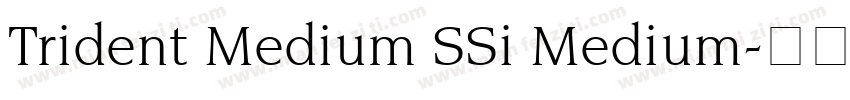 Trident Medium SSi Medium字体转换